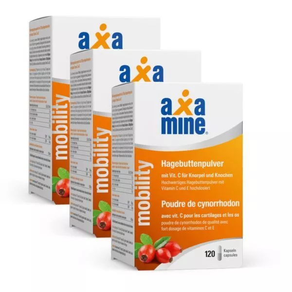 Axamine Hagebuttenpulver Kapseln 3x 120 Stück