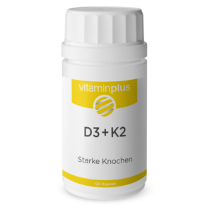 Vitaminplus Vitamin D3 + K2 vegan Kapseln 120 Stück
